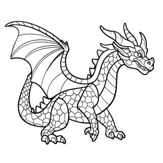 Majestic Crystal Dragon Flying Coloring Page 63893-51377