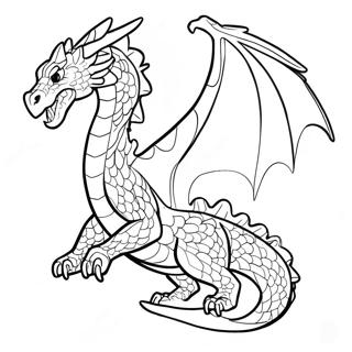 Majestic Crystal Dragon Flying Coloring Page 63893-51378