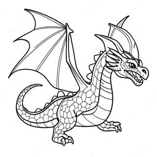 Majestic Crystal Dragon Flying Coloring Page 63893-51379