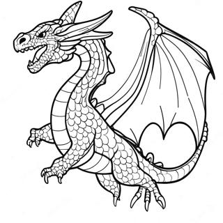 Majestic Crystal Dragon Flying Coloring Page 63893-51380