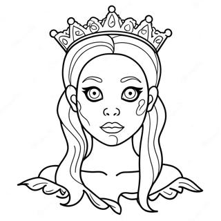 Zombie Princess Coloring Pages