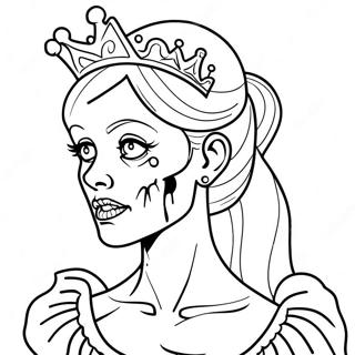 Zombie Princess Coloring Page 63912-51394