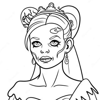 Zombie Princess Coloring Page 63912-51395