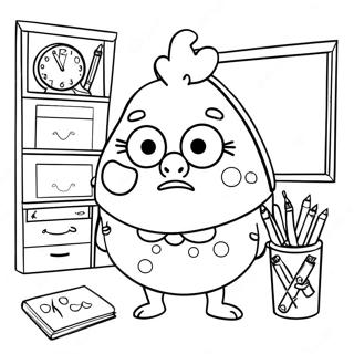 Mrs Puff In Her Classroom Coloring Page 63923-51402