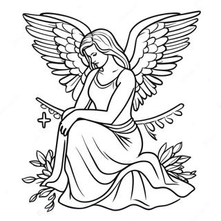 Fallen Angel Gothic Coloring Pages