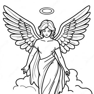 Dark Winged Fallen Angel Coloring Page 63973-51441