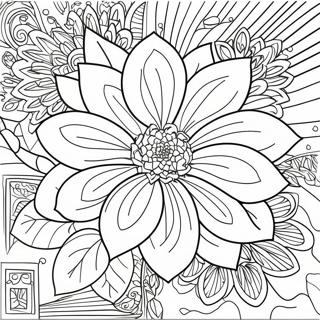 Flower Grayscale Coloring Pages