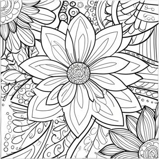 Detailed Flower Grayscale Coloring Page 63992-51456