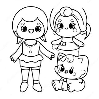 Adorable Cutie Characters Coloring Page 64003-51467