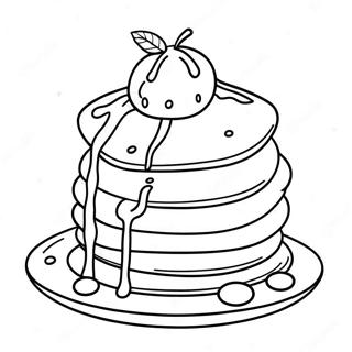 Pancake Stack Coloring Page 6401-5276