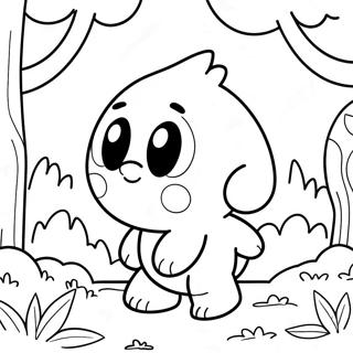 Cute Marx Kirby In A Forest Coloring Page 64023-51482