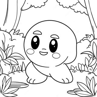 Cute Marx Kirby In A Forest Coloring Page 64023-51484