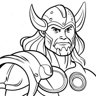 Thor With Hammer Coloring Page 64053-51504