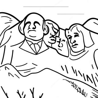 Mount Rushmore Coloring Page 64092-51534