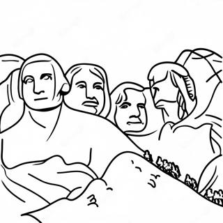 Mount Rushmore Coloring Page 64092-51535