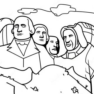 Mount Rushmore Coloring Page 64092-51536