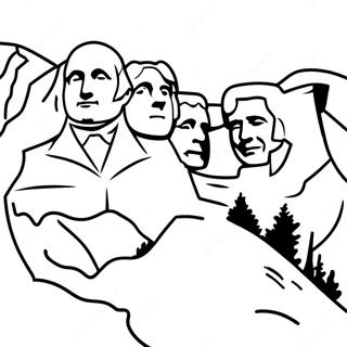 Historic Mount Rushmore Coloring Page 64093-51537