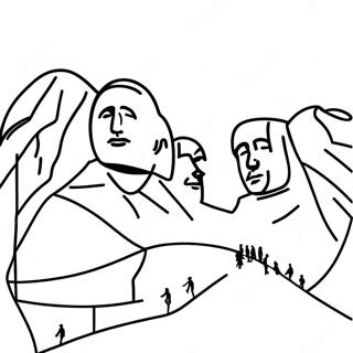 Historic Mount Rushmore Coloring Page 64093-51538