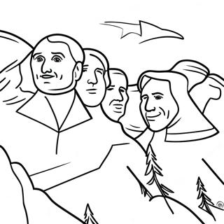 Historic Mount Rushmore Coloring Page 64093-51539