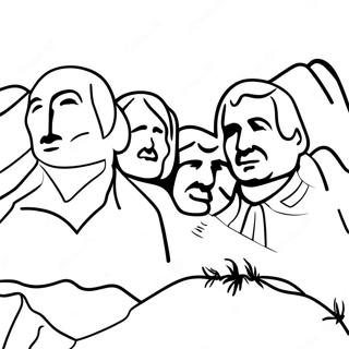 Historic Mount Rushmore Coloring Page 64093-51540