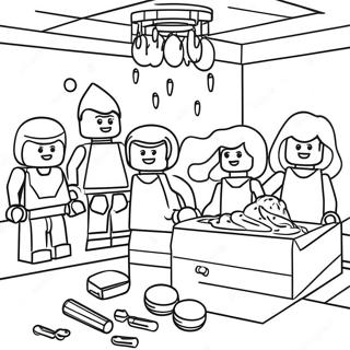 Lego Birthday Party Scene Coloring Page 64102-51543