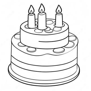 Colorful Lego Birthday Cake Coloring Page 64103-51548