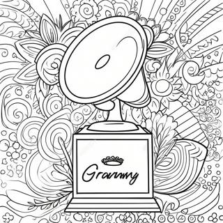 Colorful Grammy Trophy Coloring Page 64113-51554