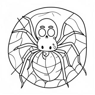 Halloween Spider Coloring Page 6411-5287