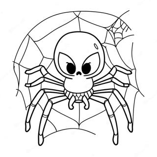 Halloween Spider Coloring Page 6411-5288