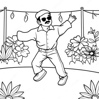 Pablo Dancing In The Backyard Coloring Page 64123-51560