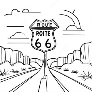 Route 66 Scenic Highway Coloring Page 64152-51582