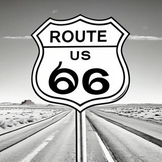 Historic Route 66 Road Sign Coloring Page 64153-51586