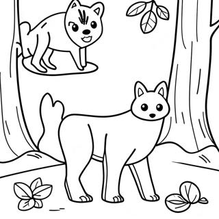 Woodland Animals Coloring Page 64182-51602