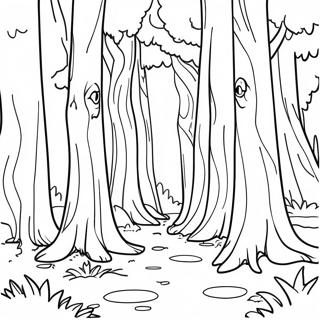 Majestic Forest Trees Coloring Page 64183-51605