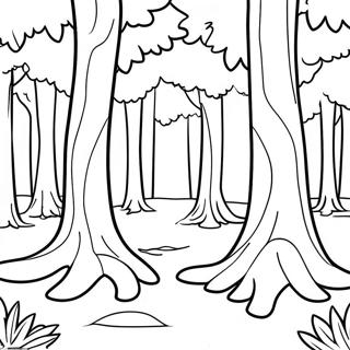 Majestic Forest Trees Coloring Page 64183-51607