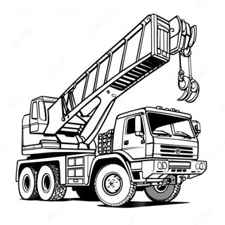 Heavy Duty Crane Truck Coloring Page 64193-51624