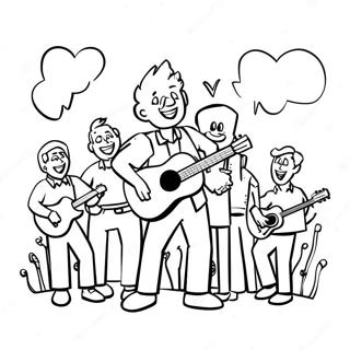 Colorful Big Block Singsong Scene Coloring Page 64203-51625