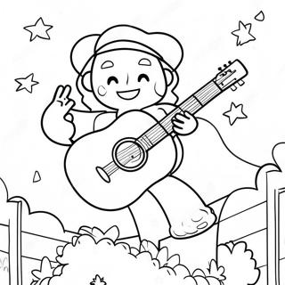 Colorful Big Block Singsong Scene Coloring Page 64203-51626