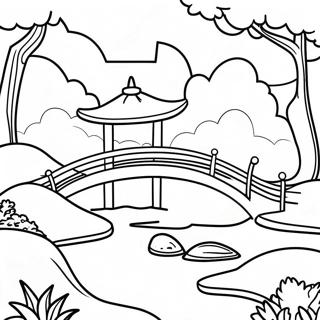 Traditional Japanese Garden Coloring Page 6422-5295