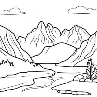 Majestic Rocky Mountains Coloring Page 64233-51649