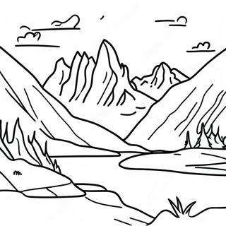 Majestic Rocky Mountains Coloring Page 64233-51650