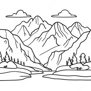 Majestic Rocky Mountains Coloring Page 64233-51651