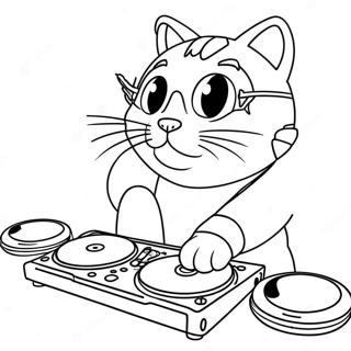 Dj Catnip Coloring Page 64242-51659