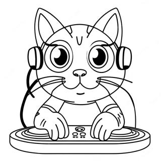 Dj Catnip Coloring Page 64242-51660