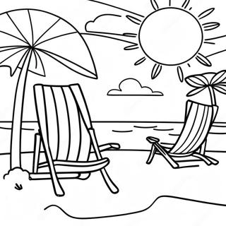 Sunny Day Beach Scene Coloring Page 64252-51662