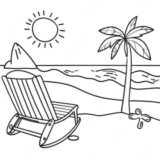 Sunny Day Beach Scene Coloring Page 64252-51664