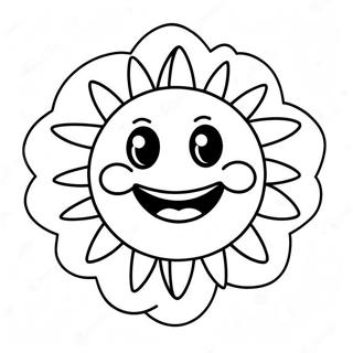 Sunky Smiling Sun Coloring Page 64253-51665