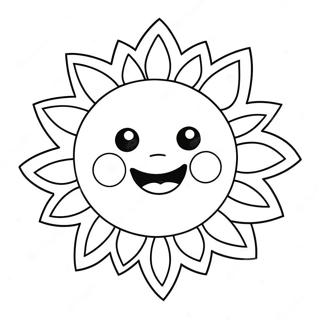 Sunky Smiling Sun Coloring Page 64253-51667