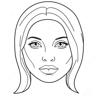 Blank Face Template Coloring Pages