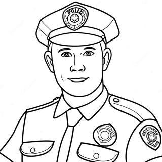 Respectful Police Officer Coloring Page 64293-51698